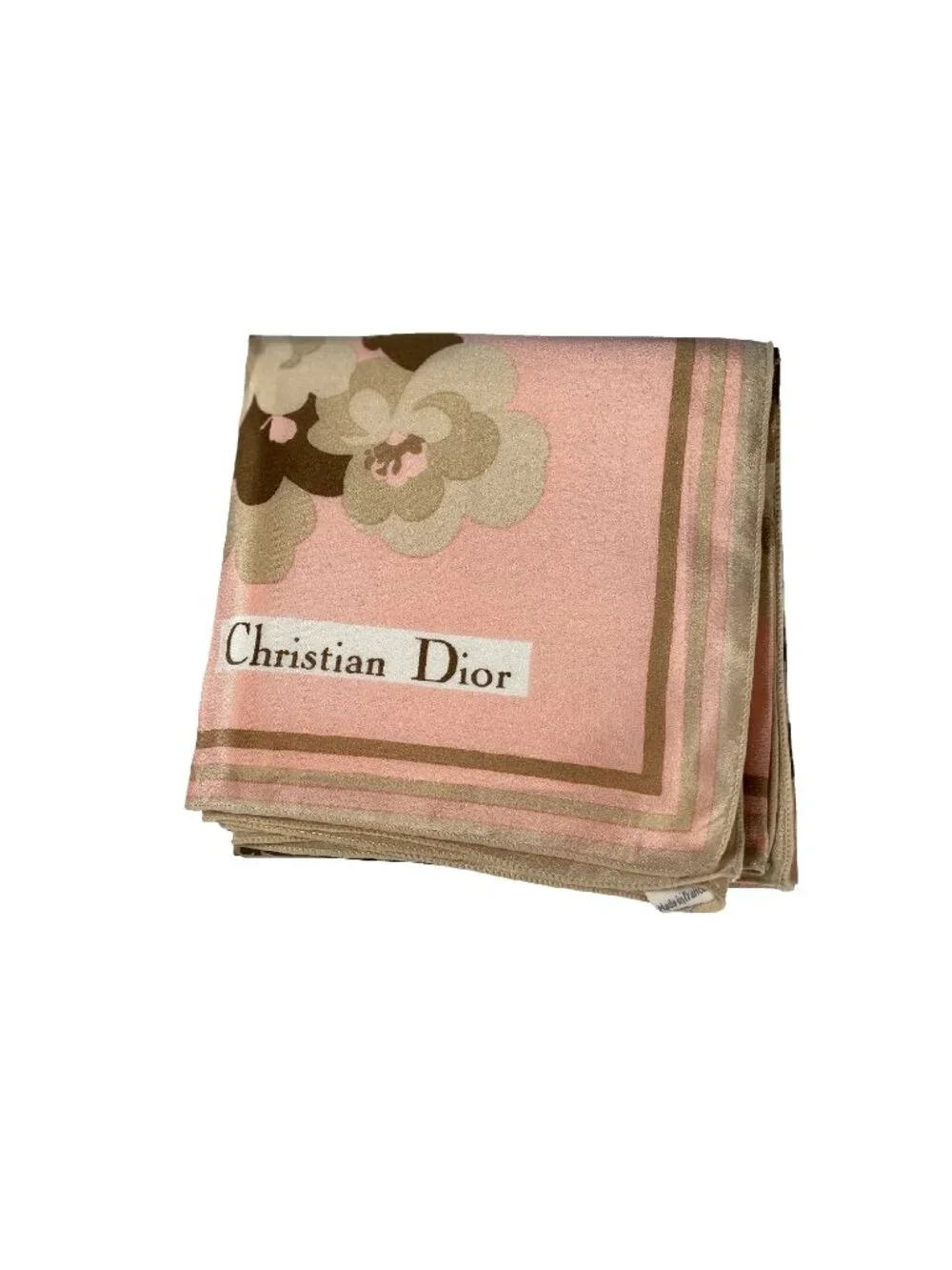 Vintage Christian Dior Floral Silk Scarf